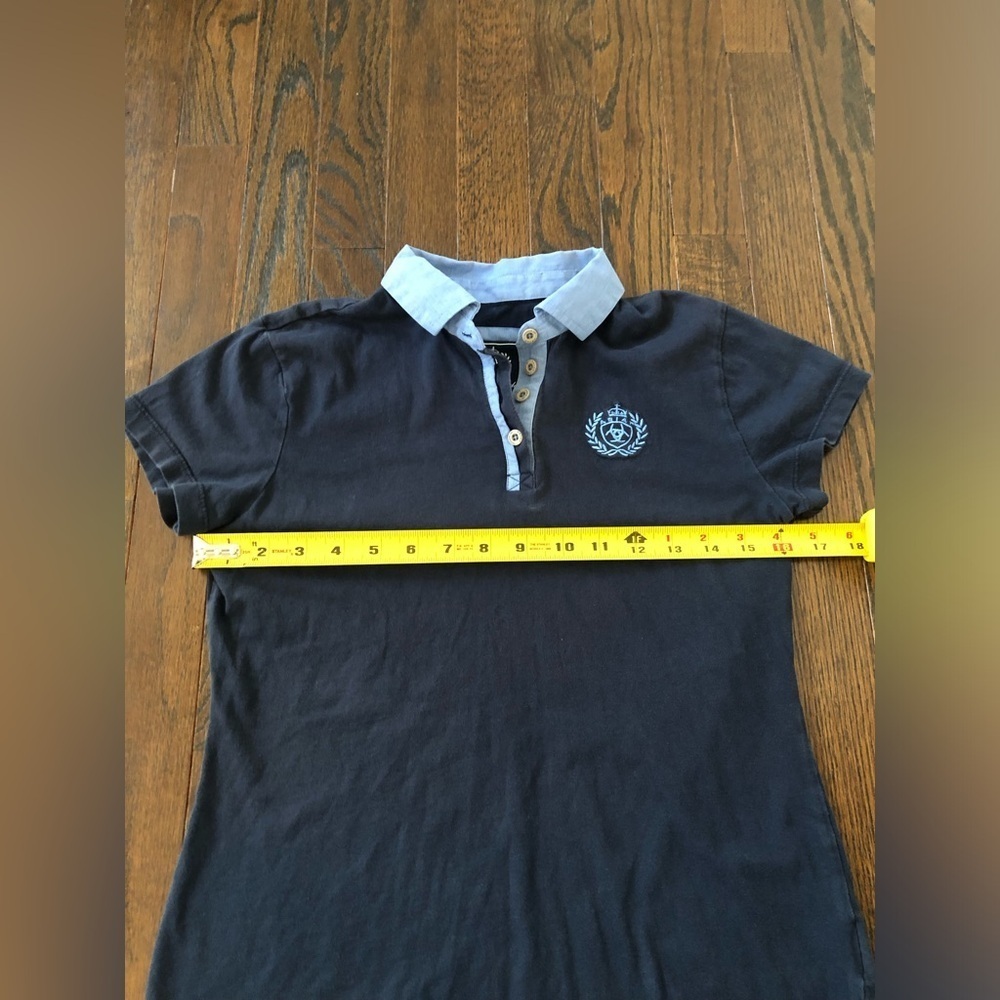 Ariat Girls XL 14-16 Blue Two-Tone 100% Cotton Show Shirt Polo Shirt - VGUC! - Picture 7 of 12